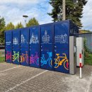 VRNradbox am Bahnhof Heppenheim Gleis 2