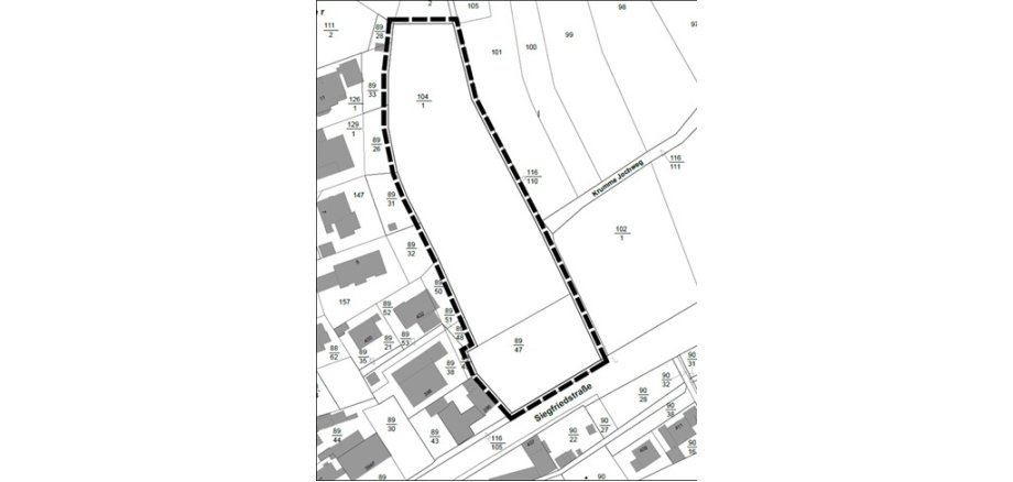 Plandarstellung zu dem von der 4. Änderung des Flächennutzungsplanes „Sonderbaufläche Lebensmittelmarkt östlich Waldstraße“ in Heppenheim-Kirschhausen betroffenen Bereich (unmaßstäblich)