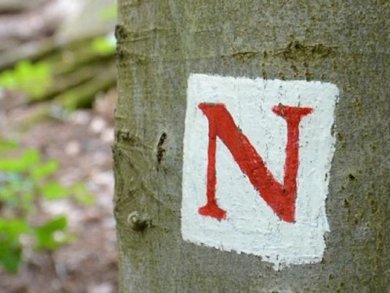 Markierung Nibelungensteig Markierungszeichen Nibelungensteig