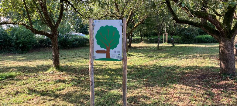Streuobstwiese Heppenheim Infoschild auf der Streuobstwiese in Heppenheim