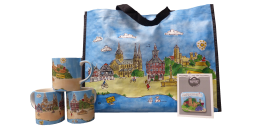 Tasche und Tassen aus der Serie "Heppenheim - Unsere Stadt"