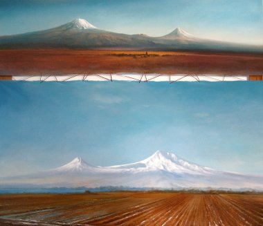 Ararat zwei Seiten, Öl auf Leinwand Ararat zwei Seiten, Öl auf Leinwand