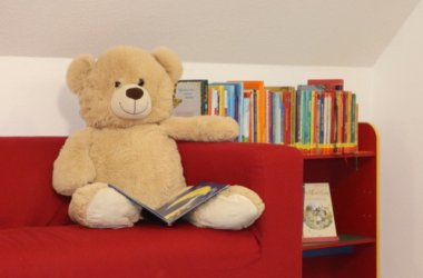 Teddybär mit Buch